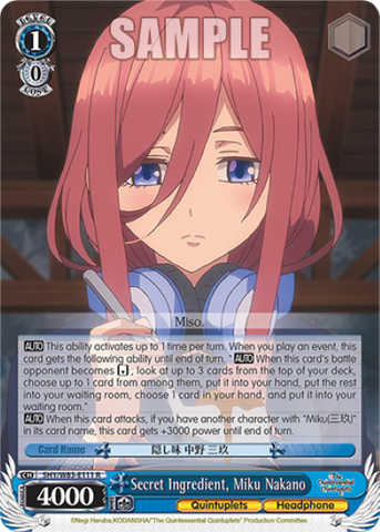 Secret Ingredient, Miku Nakano