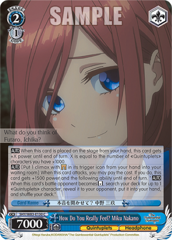 How Do You Really Feel? Miku Nakano
