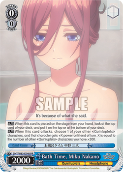 Bath Time, Miku Nakano