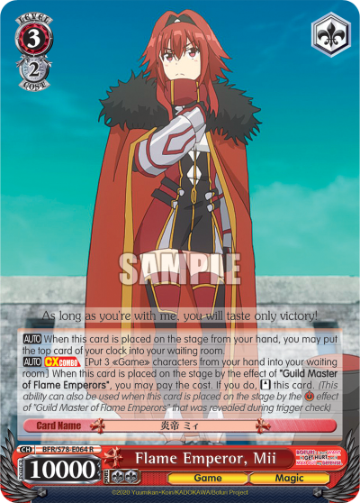 Flame Emperor, Mii