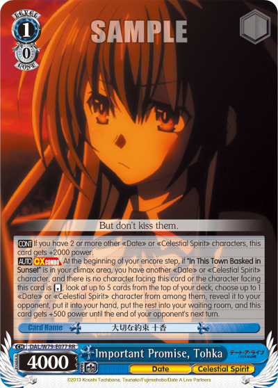 Important Promise, Tohka