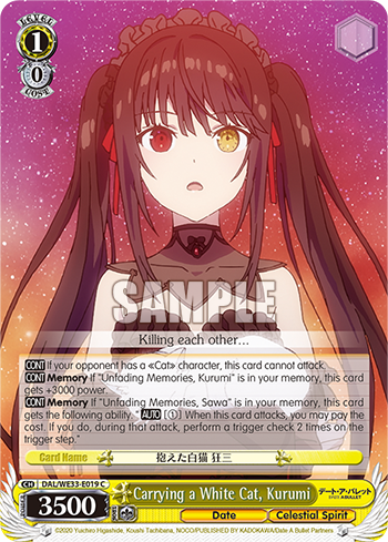 Carrying a White Cat, Kurumi (Foil)
