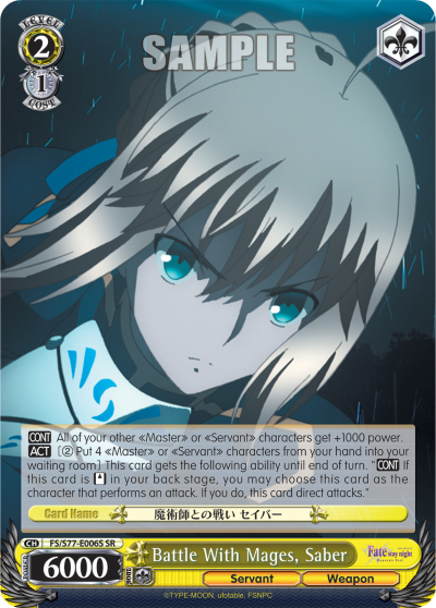 Battle With Mages, Saber (SR)