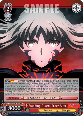 Standing Guard, Saber Alter (SR)