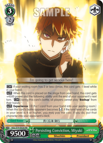 Persisting Conviction, Miyuki
