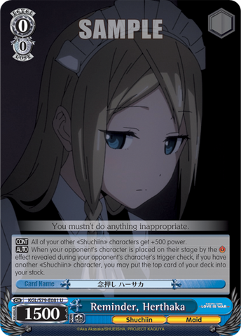 Reminder, Herthaka
