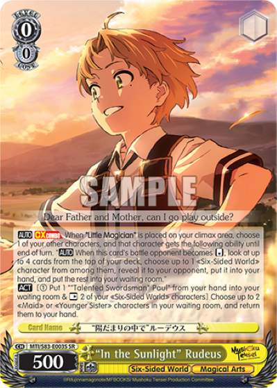 "In the Sunlight" Rudeus (SR) - MTI/S83-E003S