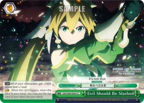 Evil Should Be Slashed