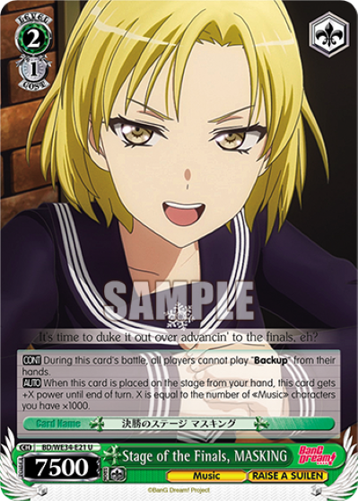 Stage of the Finals, MASKING - BD/WE34-E21