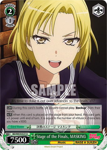 Stage of the Finals, MASKING - BD/WE34-E21