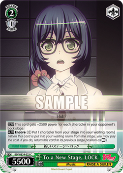 To a New Stage, LOCK - BD/WE34-E23