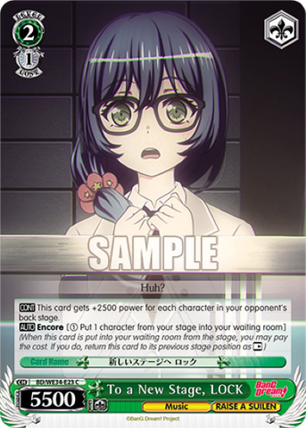 To a New Stage, LOCK - BD/WE34-E23