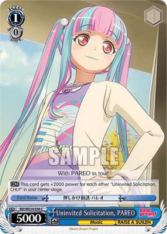 Uninvited Solicitation, PAREO - BD/WE34-E44