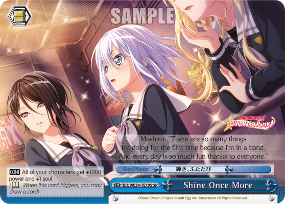 Shine Once More (SR) - BD/WE34-TE19S