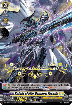 Knight of War Damage, Fosado (Hot Stamped) - BSF2022/VGD03EN