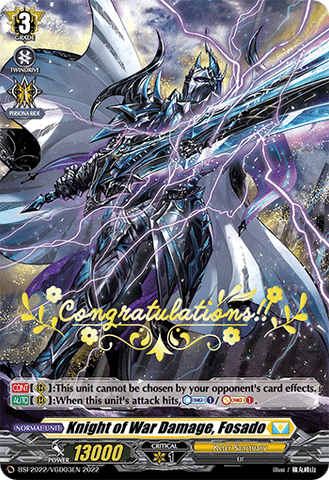 Knight of War Damage, Fosado (Hot Stamped) - BSF2022/VGD03EN