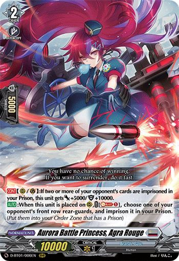 Aurora Battle Princess, Agra Rouge - D-BT01/006EN