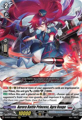 Aurora Battle Princess, Agra Rouge - D-BT01/006EN