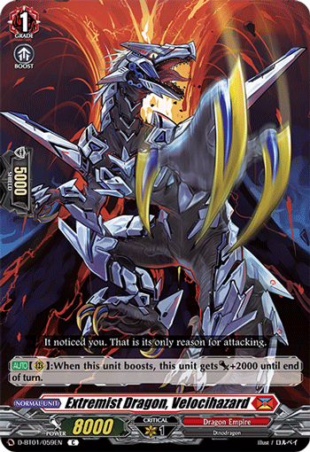 Extremist Dragon, Velocihazard - D-BT01/059EN