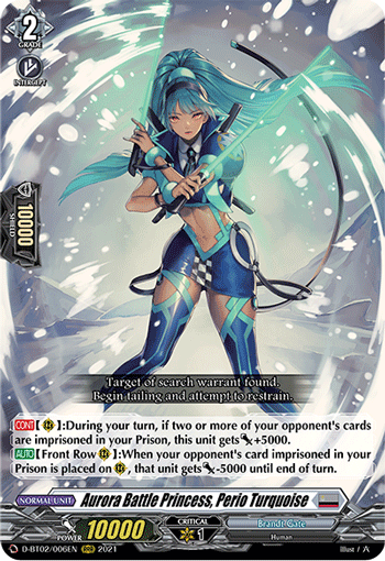 Aurora Battle Princess, Perio Turquoise - D-BT02/006EN