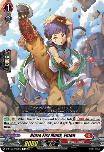 Blaze Fist Monk, Enten - D-BT02/062EN