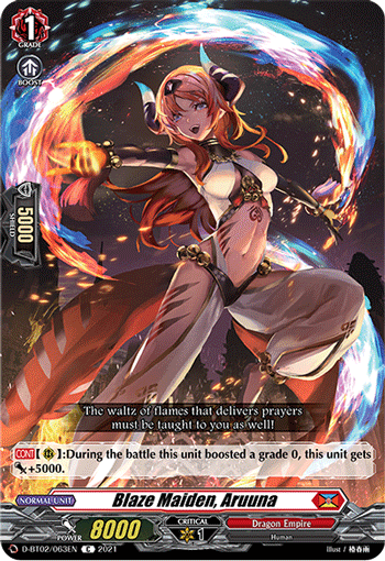 Blaze Maiden, Aruuna - D-BT02/063EN