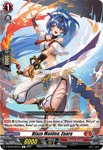 Blaze Maiden, Zaara - D-BT02/065EN