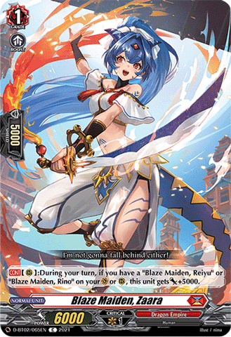 Blaze Maiden, Zaara - D-BT02/065EN
