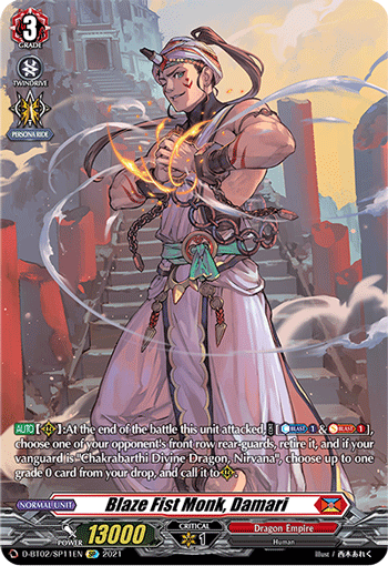 Blaze Fist Monk, Damari (SP) - D-BT02/SP11EN
