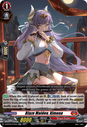 Blaze Maiden, Ximena - D-BT03/012EN