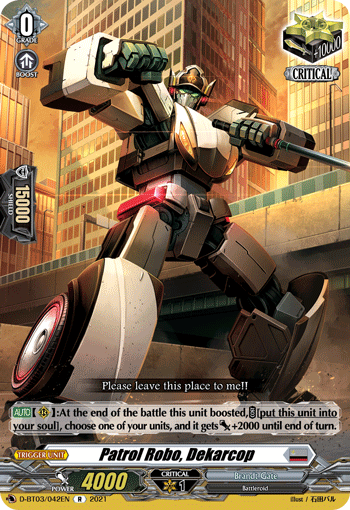Patrol Robo, Dekarcop - D-BT03/042EN