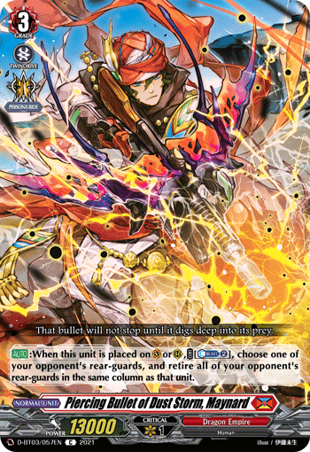 Piercing Bullet of Dust Storm, Maynard - D-BT03/057EN