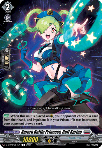 Aurora Battle Princess, Cuff Spring - D-BT03/084EN