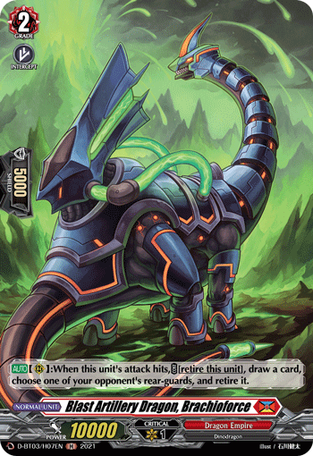 Blast Artillery Dragon, Brachioforce (Holo) - D-BT03/H07EN