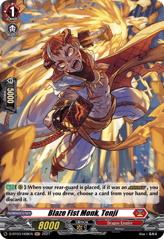 Blaze Fist Monk, Tenji (Holo) - D-BT03/H08EN