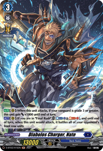 Diabolos Charger, Nate (Holo) - D-BT03/H15EN