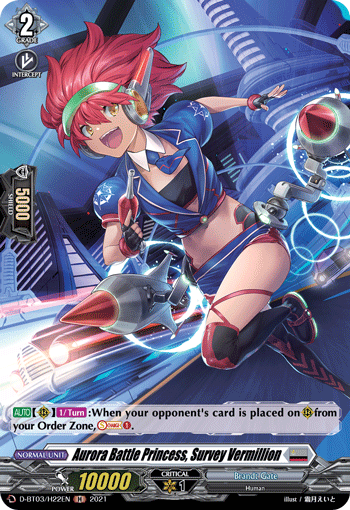 Aurora Battle Princess, Survey Vermillion (Holo) - D-BT03/H22EN