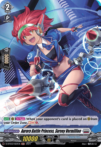 Aurora Battle Princess, Survey Vermillion (Holo) - D-BT03/H22EN