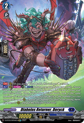 Diabolos Returner, Deryck (SP) - D-BT03/SP04EN