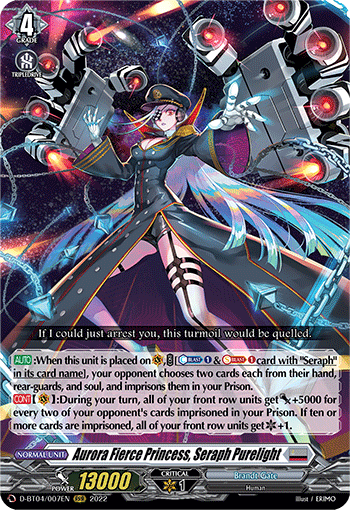 Aurora Fierce Princess, Seraph Purelight - D-BT04/007EN