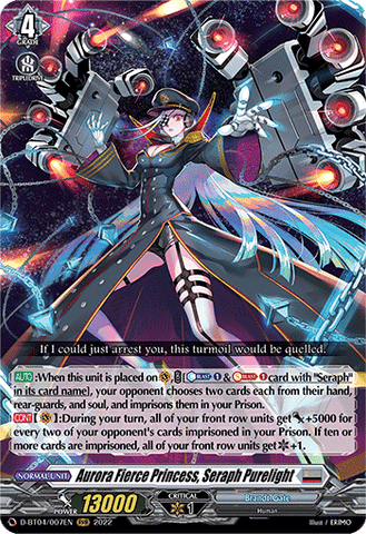 Aurora Fierce Princess, Seraph Purelight - D-BT04/007EN