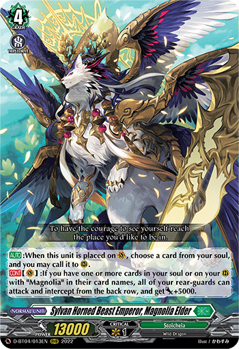 Sylvan Horned Beast Emperor, Magnolia Elder - D-BT04/013EN