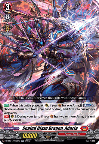 Sealed Blaze Dragon, Adarla - D-BT04/016EN