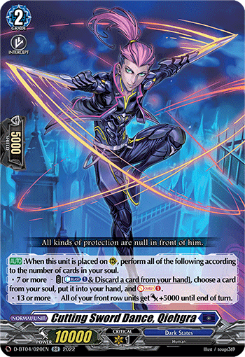Cutting Sword Dance, Qiehgra - D-BT04/020EN