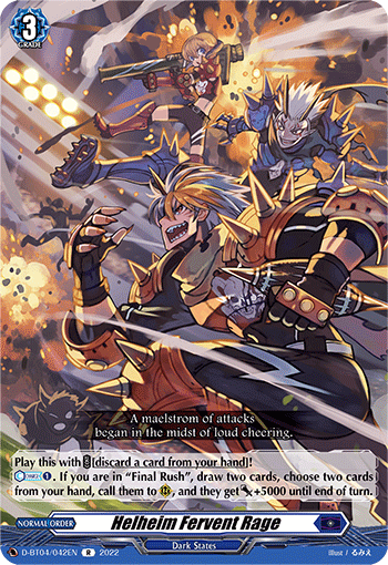 Helheim Fervent Rage - D-BT04/042EN