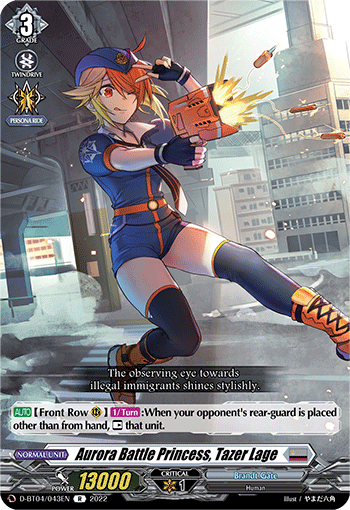 Aurora Battle Princess, Tazer Lage - D-BT04/043EN