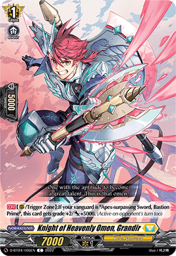 Knight of Heavenly Omen, Grandir - D-BT04/105EN