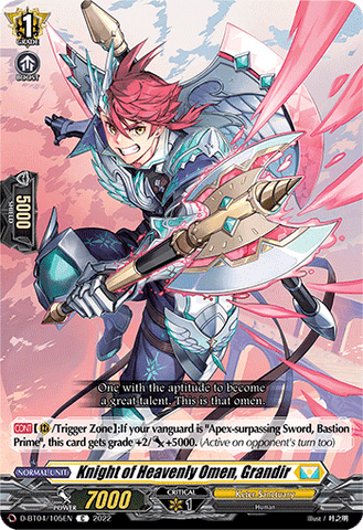 Knight of Heavenly Omen, Grandir - D-BT04/105EN