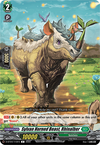 Sylvan Horned Beast, Rhinalber - D-BT04/112EN