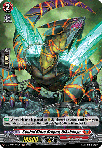 Sealed Blaze Dragon, Sikshanya (Holo) - D-BT04/H06EN